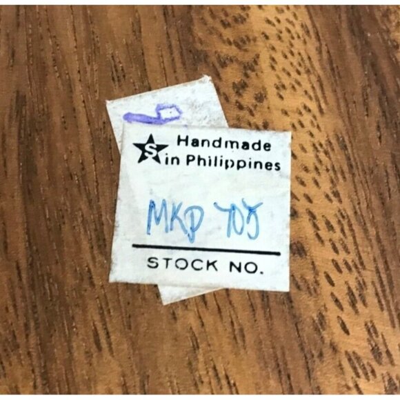 Wooden Bowl Set From Philippines 8 Pieces 4 Small & 2 Serving Bowls Spoon Fork - Picture 4 of 14